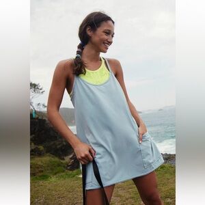 Free People Movement Hot Shot Mini Dress in Eucalyptus